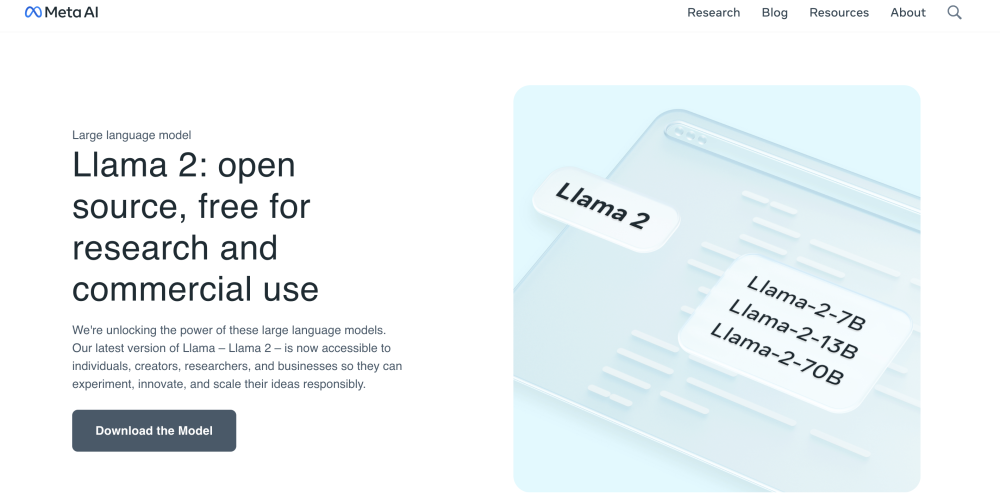 全球AIMeta推出免費Llama